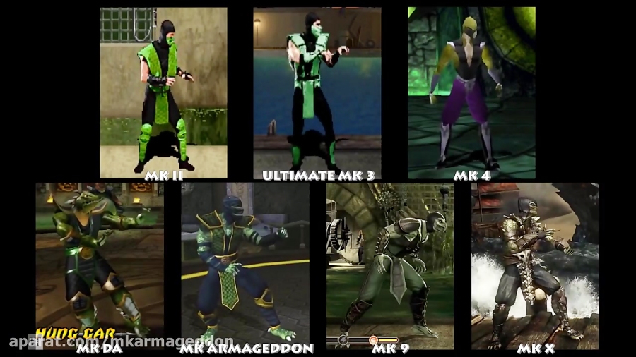 Mortal Kombat Reptile Graphic Evolution 1992-2015