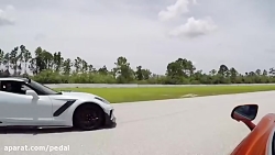 درگ کوروت ZR1 و مک لارن 720S