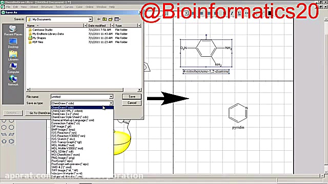 آموزش فارسی نرم افزار chemdraw-بیوانفورماتیک جیجی حدید
