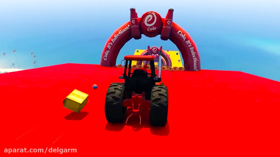 Learn Colors with Tractor  Jetski w Superheroes Cartoon Animation for Kids  Babies Nursery Rhymes