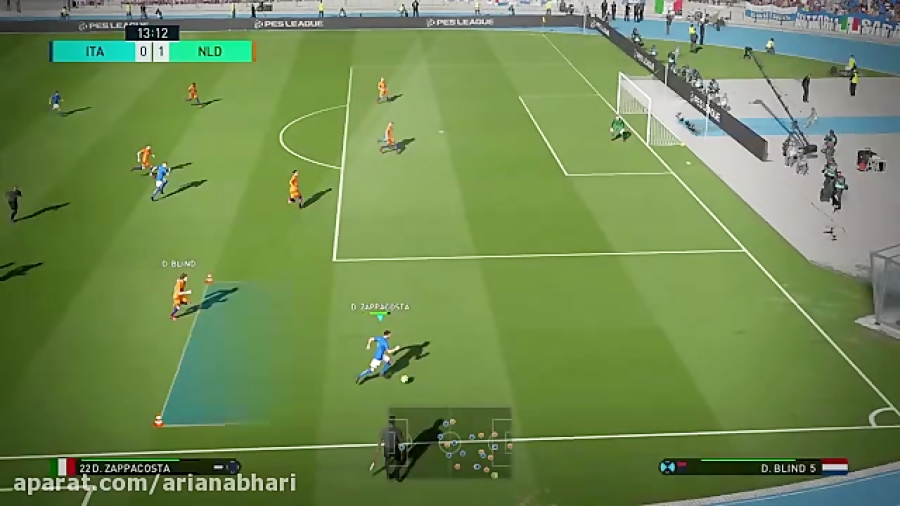 آموزش بازی PES 2018 در اندروید ( Crossing )