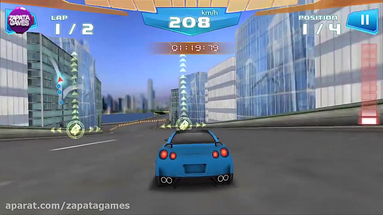 معرفی بازی مسابقه ای  Fast Racing 3D زمان55ثانیه