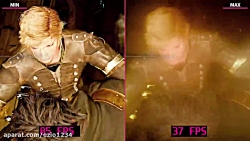 [4K] Final Fantasy XV ndash; PC Min vs. Max Graphics Comparison  Frame Rate Test