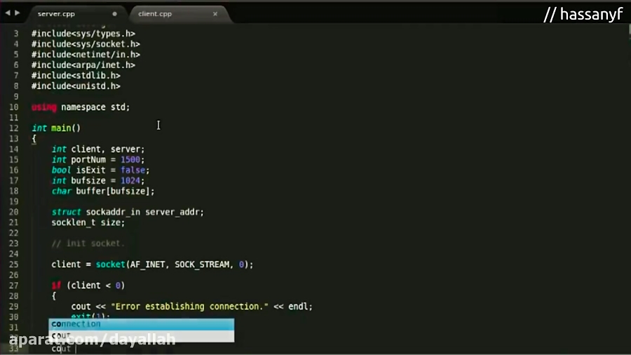 C Sockets Create simple server and client chat (Linux)