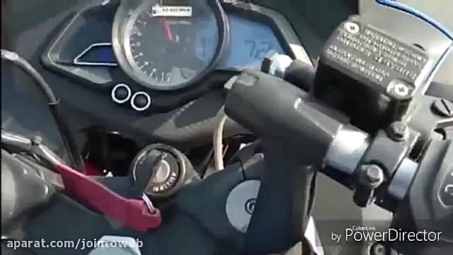 تاپ اسپید پالس آر اس Bajaj pulsar 200 لکوپنی شدید