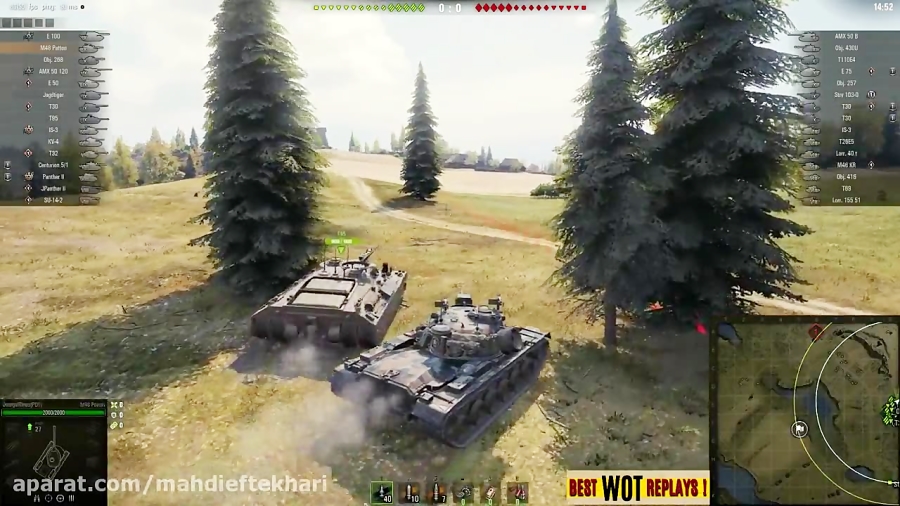 American tier X Medium Tank M48A5 Patton - 11 Kills 8K Damage Malinovka WOT World of Tanks Gameplay