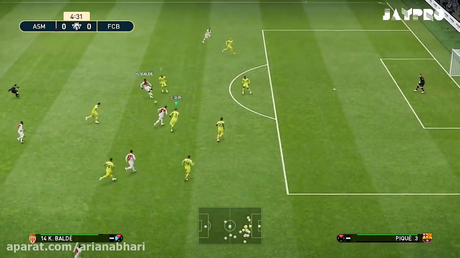 PES 2019 - گیم پلی موناکو و بارسلونا