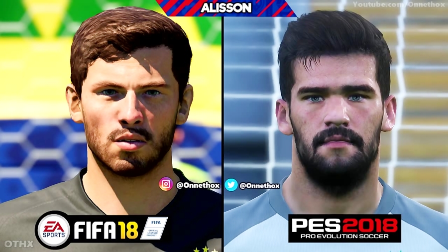 FIFA 18 World Cup vs PES 2018 | Player Faces Comparison Brazil ft. Neymar, Hulk,