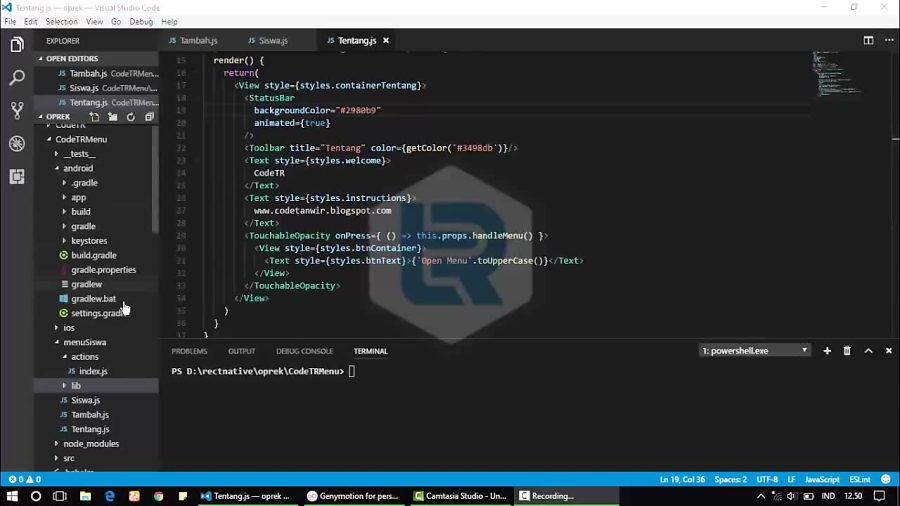 React Native - Menu Drawer