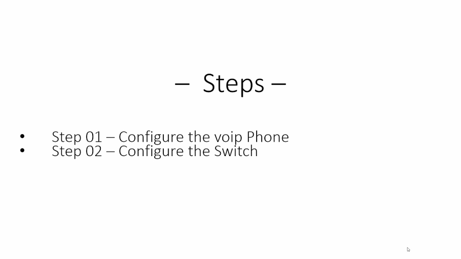HP Switch Voice VLAN configuration