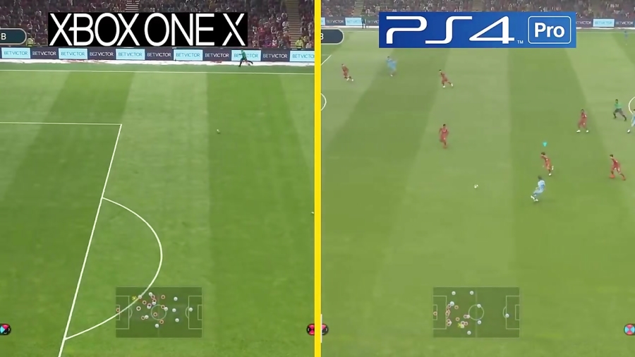 مقایسه گرافیک بازی PES 2019 بر روی PS4 Pro و Xbox One X