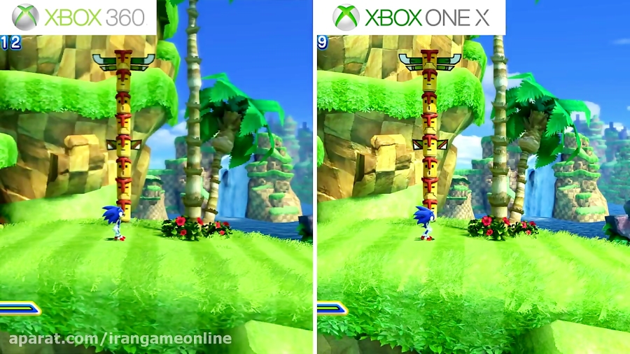 مقایسه رزولوشن سونیک جنریشنز در Xbox 360, Xbox One X