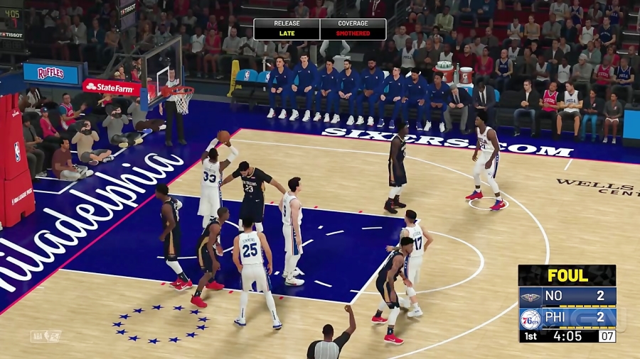 10 دقیقه گیم پلی بازی NBA 2K19 بازی دو تیم Pelicans و 76ers