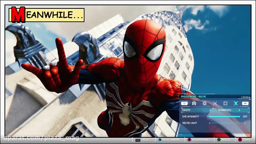 تریلر حالت Photo Mode در بازی Spider - Man - پلازامگ