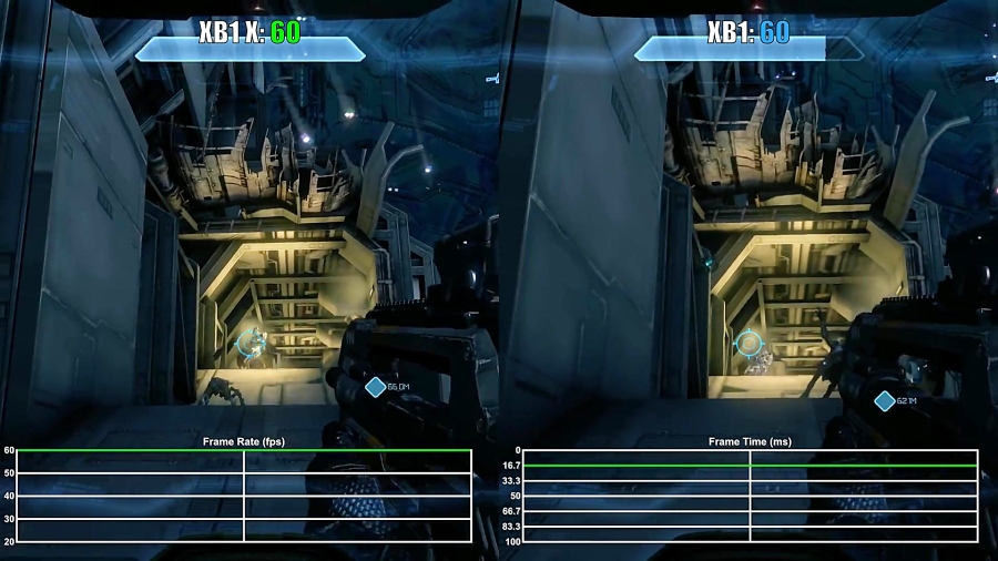 مقایسه فریم ریت بازی Halo 4 Xbox One X vs Xbox One