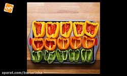 طرز تهیه فلفل دلمه ای شکم پر پ...