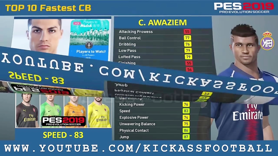 PES 2019 - TOP 10 Fastest CB