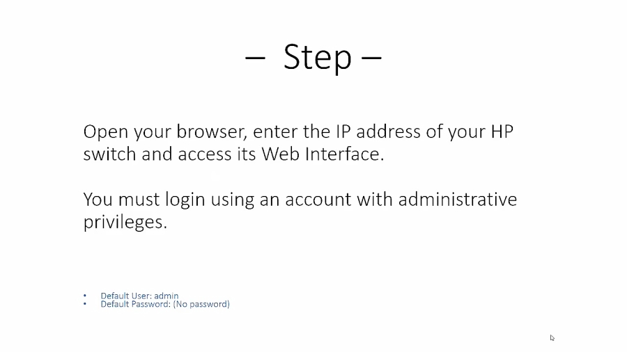 HP Switch User management