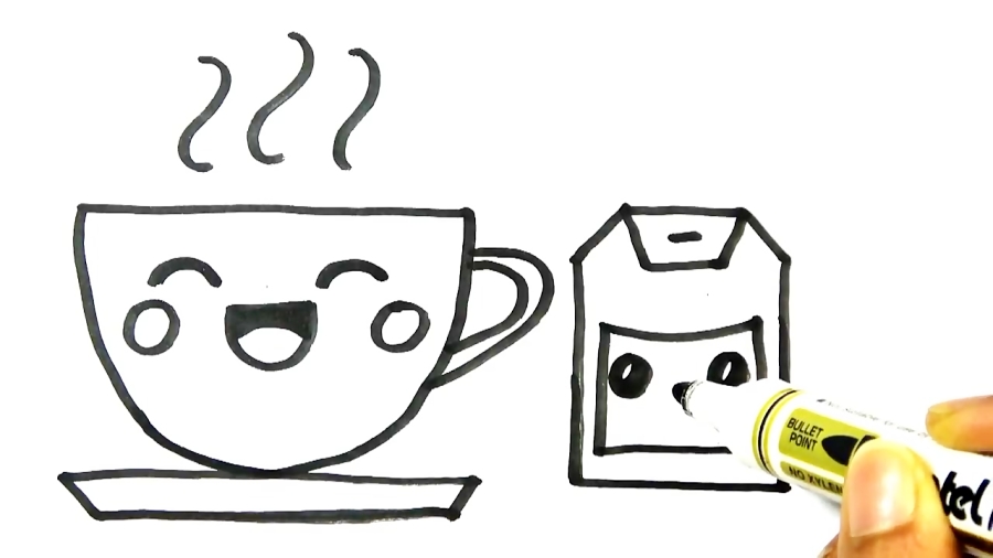 Coffee Cup Drawing: Easy, Cute, From Kids and Step By Step