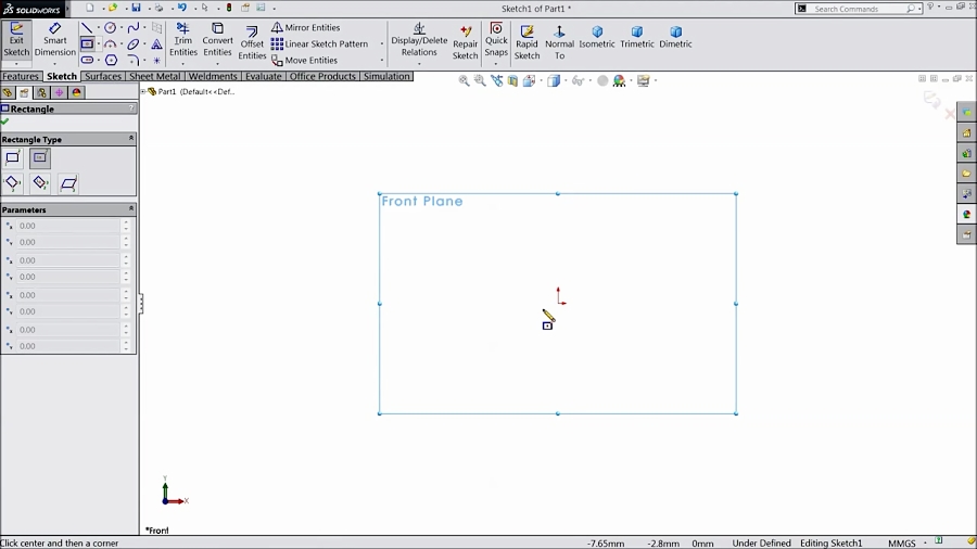 Solidworks tutorial sketch kitchen sink in Solidworks