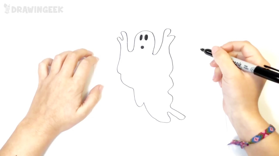 How To Draw A Ghost Step By Step | Ghost Drawing Lesson