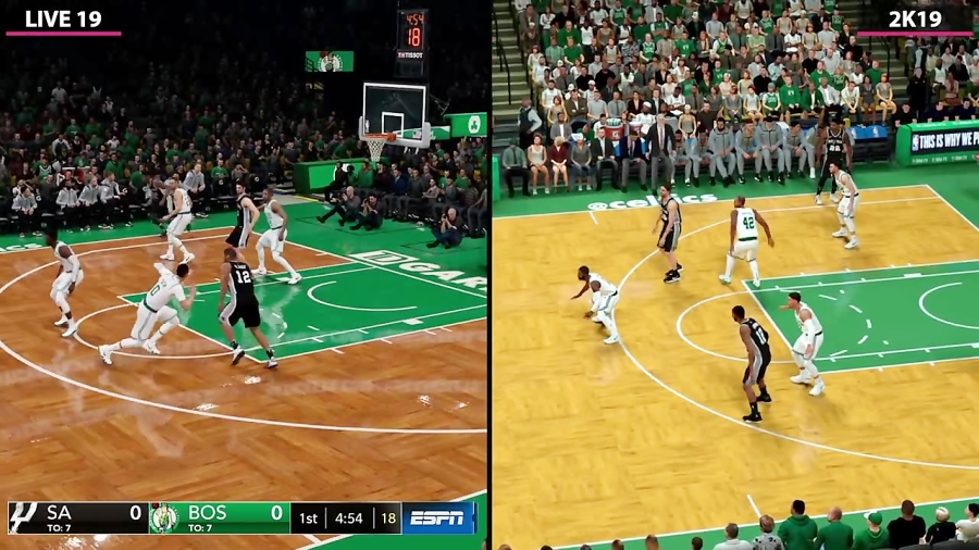 مقایسه گرافیک NBA 2K19 و NBA Live 19 روی PS4