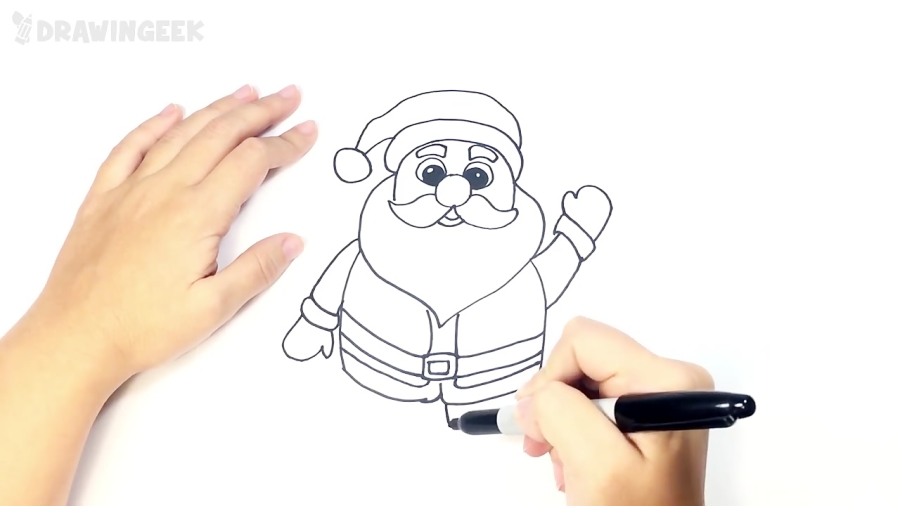 How To Draw Santa Claus Santa Claus Easy Draw Tutorial دیدئو Dideo