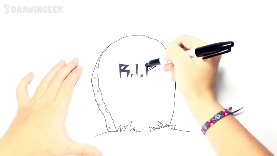 How to draw a Headstone Step by Step Easy drawings