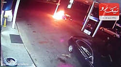 آتش زدن عمدی پمپ بنزین بخاطر ت...