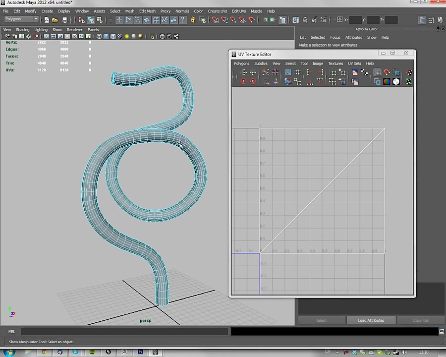 UV unwrapping a curved pipe in Maya