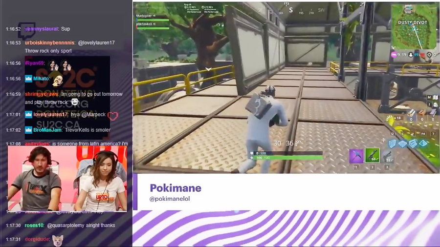 Pokimane and Markiplier Play Fortnite at Stand Up To Cancer