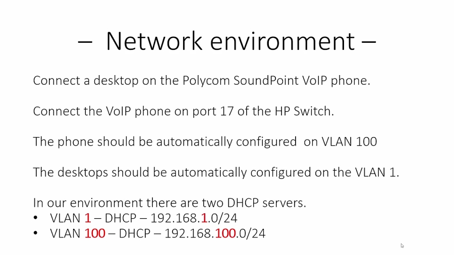 HP Switch Voice VLAN configuration