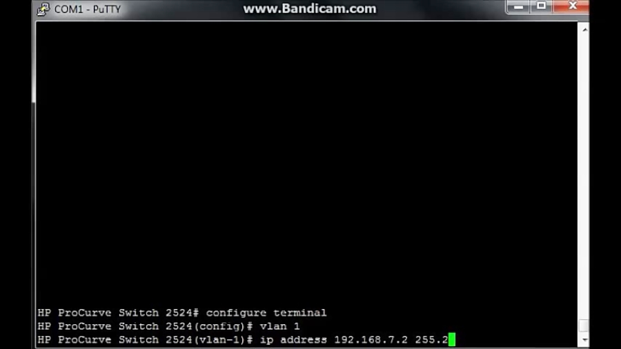 Switch Configuration HP ProCurve 2524