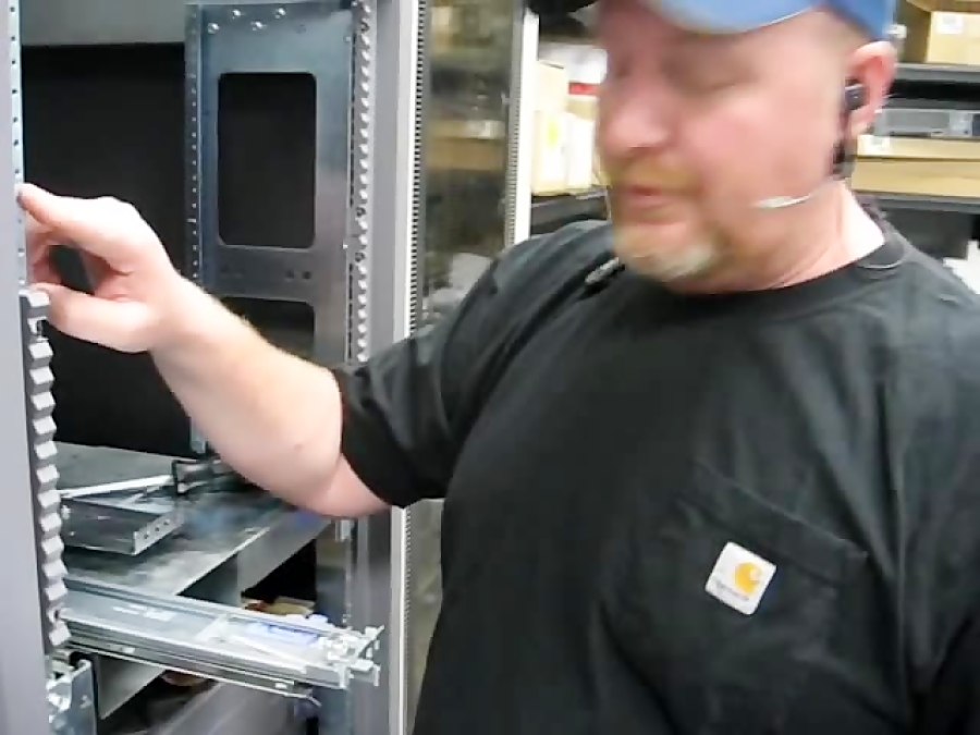 How to install IBM Rails into a Threaded Hole Server Rack