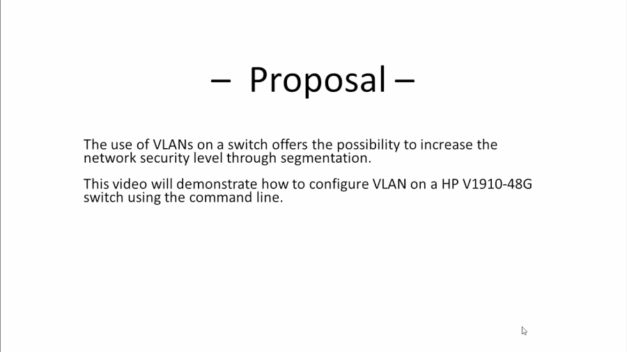 HP Switch VLAN Configuration interface)