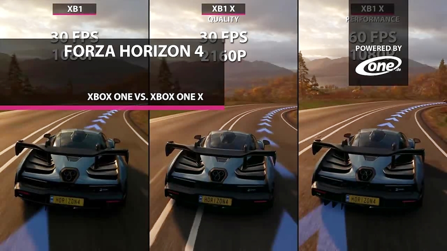 مقایسه گرافیک Forza Horizon 4 روی Xbox One و Xbox One X