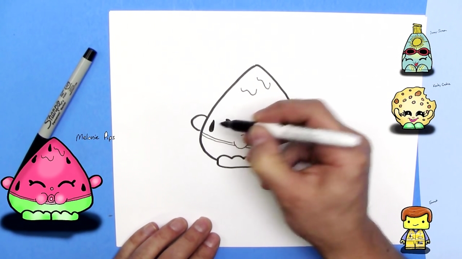 How To Draw A Melonie Pips From Shopkins Step By Step Kawaii