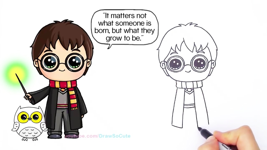 How to Draw Harry Potter Easy Chibi