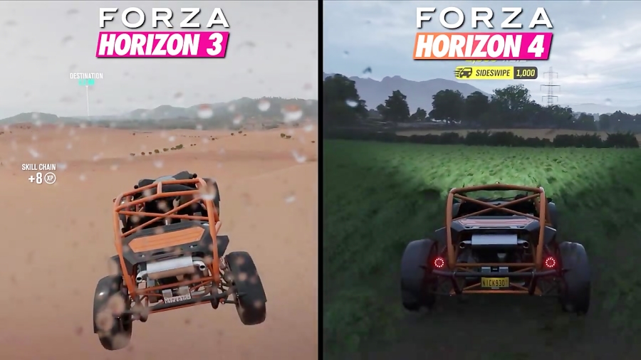 مقایسه بازی Forza Horizon 4 و Forza Horizon ۳