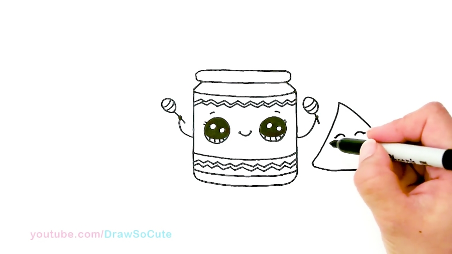 How to Draw Chips and Salsa Easy Cute Snack Food