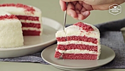 کیک نارگیلی قرمز Coconut Red V...