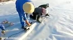 نحوه نصب ورق ژئوممبران در استخ...