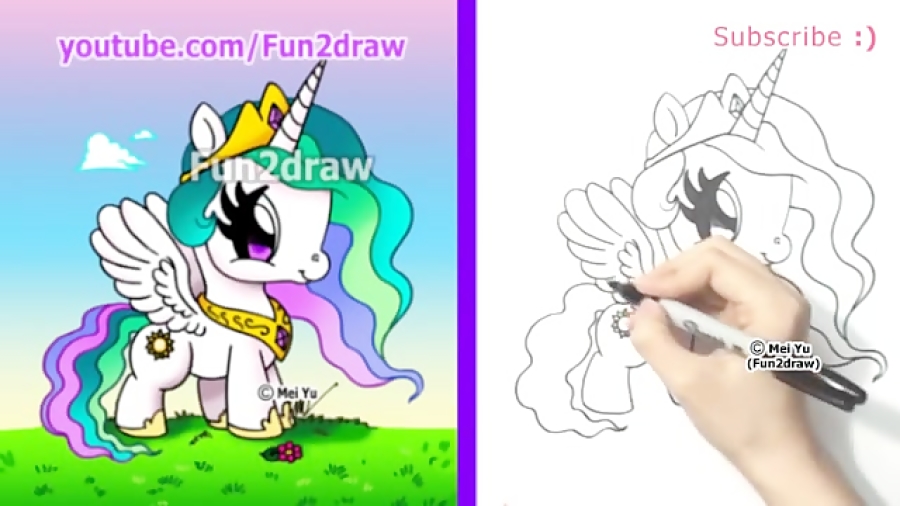 fun2draw unicorn