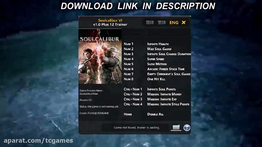 دانلود ترینر و رمزهای بازی Soulcalibur VI
