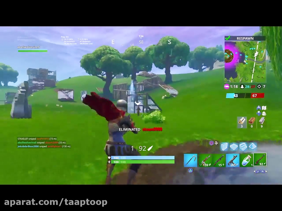 گیمپلی fortnite new mod بااهنگ Eminem