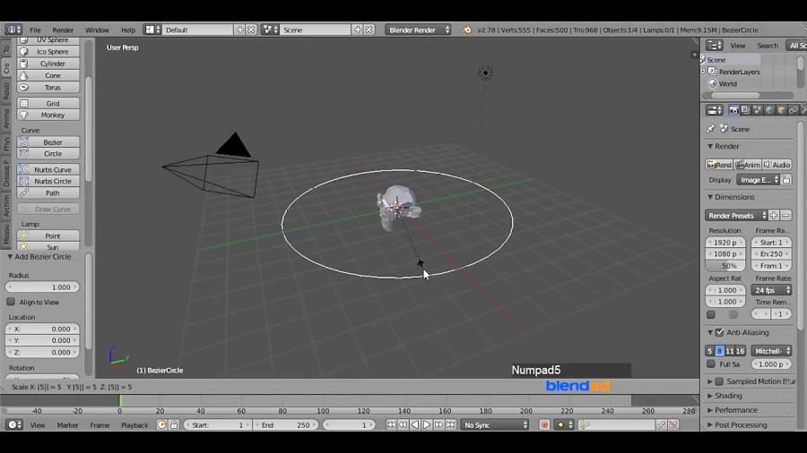 How To Move Camera In Circular Way In Blender - Quick Tutorial