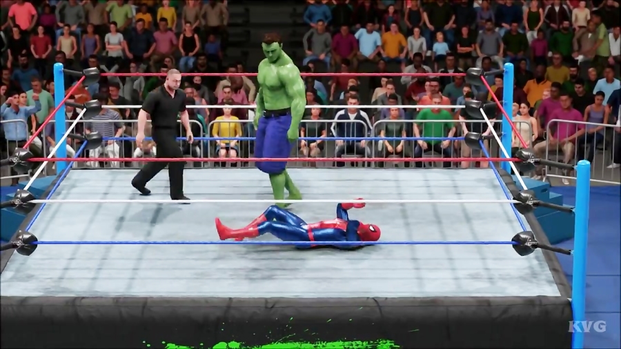 کشتی کج مرد عنکبوتی و هالک در WWE 2K19