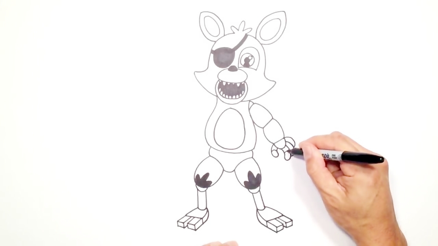 How To Draw Adventure Foxy | FNAF World