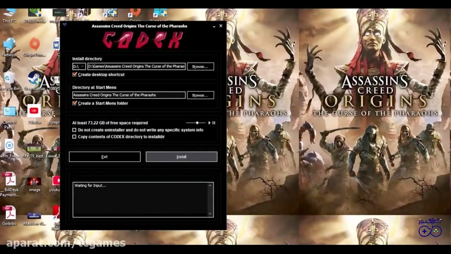 آموزش نصب و کرک کردن بازی Assassins Creed Origins دانلود | تی سی گیمز