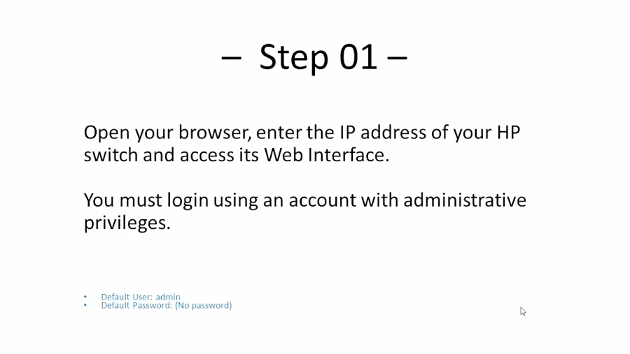 HP Switch VLAN Configuration (JE009A)